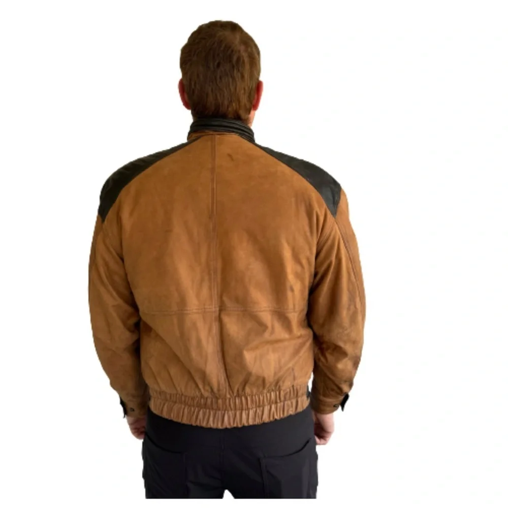 Levi's Vintage 90's Western Wear Men's Leather Bomber Jacket Size Medium